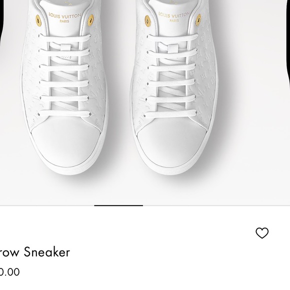 Louis Vuitton White and Gold Frontrow Sneakers - Picture 3 of 6